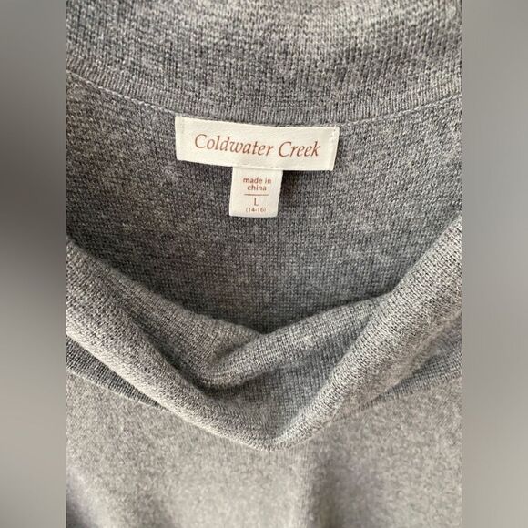 Wool Knit Sweater Dress Womens Large Long Tunic Cowl Neck Top Careerwear Holiday - Picture 5 of 12